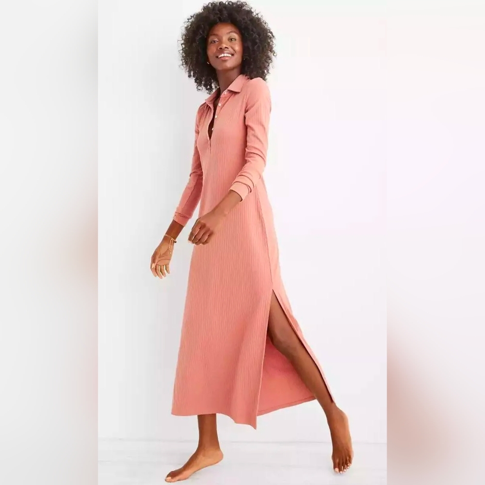 Aerie Ribbed Polo Maxi Dress